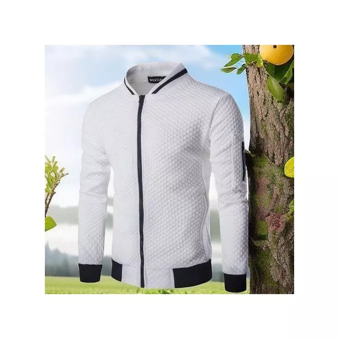 Berrykey Men's Casual Windbreak Lightweight Blazer Zipper Jacket & Coats - Dark Gray